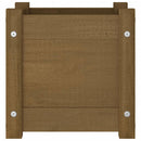 plantekasse 31x31x31 cm massivt fyrretræ gyldenbrun