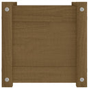 plantekasse 31x31x31 cm massivt fyrretræ gyldenbrun