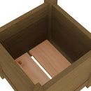 plantekasse 31x31x31 cm massivt fyrretræ gyldenbrun