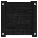 plantekasser 2 stk. 31x31x31 cm massivt fyrretræ sort