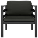sofastol 2 stk. med hynder aluminium antracitgrå