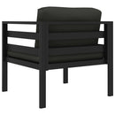 sofastol 2 stk. med hynder aluminium antracitgrå