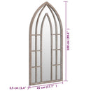 spejl 100x45 cm jern sandfarvet