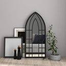 spejl 100x45 cm jern sort