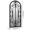 spejl 100x45 cm jern sort