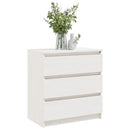 sengeskabe 2 stk. 60x36x64 cm massivt fyrretræ hvid