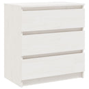 sengeskabe 2 stk. 60x36x64 cm massivt fyrretræ hvid