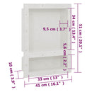 bruseniche med 2 rum 41x51x10 cm mat hvid