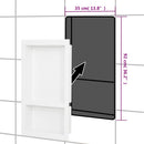 bruseniche med 2 rum 41x69x9 cm mat hvid