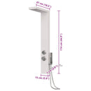 brusepanel aluminium hvid
