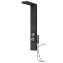 brusepanel aluminium sort