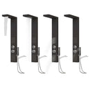 brusepanel aluminium sort