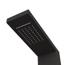 brusepanel aluminium sort