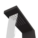 brusepanel aluminium sort