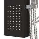 brusepanel aluminium sort