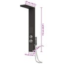 brusepanel aluminium sort
