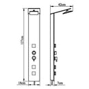 brusepanel glas brun