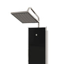 brusepanel 18x45,5x130 cm glas sort