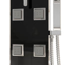 brusepanel 18x45,5x130 cm glas sort