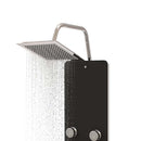 brusepanel 25x47,5x130 cm glas sort