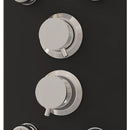 brusepanel 25x47,5x130 cm glas sort