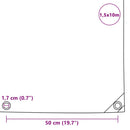 presenning 1,5x10 m 650 g/m² sort