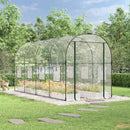 drivhus 160x400x190 cm PVC og pulverlakeret stål transparent