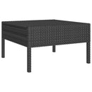 loungesæt til haven 5 dele med hynder polyrattan sort
