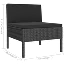 loungesæt til haven 12 dele med hynder polyrattan sort