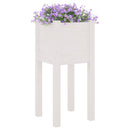 plantekasser 2 stk. 31x31x70 cm massivt fyrretræ hvid