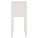 plantekasser 2 stk. 31x31x70 cm massivt fyrretræ hvid