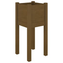 plantekasse 31x31x70 cm massivt fyrretræ gyldenbrun
