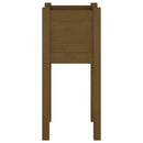 plantekasse 31x31x70 cm massivt fyrretræ gyldenbrun