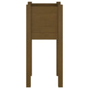 plantekasser 2 stk. 31x31x70 cm massivt fyrretræ gyldenbrun