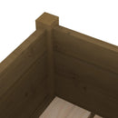 plantekasser 2 stk. 31x31x70 cm massivt fyrretræ gyldenbrun