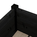 plantekasser 2 stk. 31x31x70 cm massivt fyrretræ sort