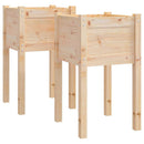 plantekasser 2 stk. 40x40x70 cm massivt fyrretræ