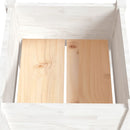 plantekasse 40x40x70 cm massivt fyrretræ hvid