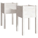 plantekasser 2 stk. 40x40x70 cm massivt fyrretræ hvid