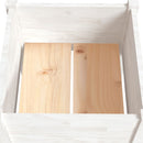 plantekasser 2 stk. 40x40x70 cm massivt fyrretræ hvid