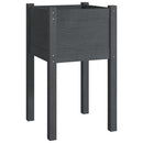 plantekasser 2 stk. 40x40x70 cm massivt fyrretræ grå