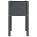 plantekasser 2 stk. 40x40x70 cm massivt fyrretræ grå
