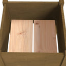 plantekasse 40x40x70 cm massivt fyrretræ gyldenbrun