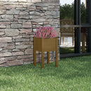 plantekasse 40x40x70 cm massivt fyrretræ gyldenbrun