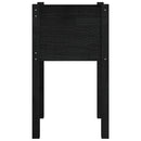 plantekasse 40x40x70 cm massivt fyrretræ sort