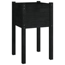 plantekasser 2 stk. 40x40x70 cm massivt fyrretræ sort
