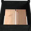 plantekasser 2 stk. 40x40x70 cm massivt fyrretræ sort
