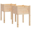 plantekasser 2 stk. 50x50x70 cm massivt fyrretræ