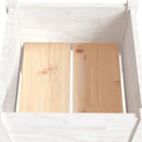 plantekasse 50x50x70 cm massivt fyrretræ hvid