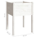 plantekasse 50x50x70 cm massivt fyrretræ hvid